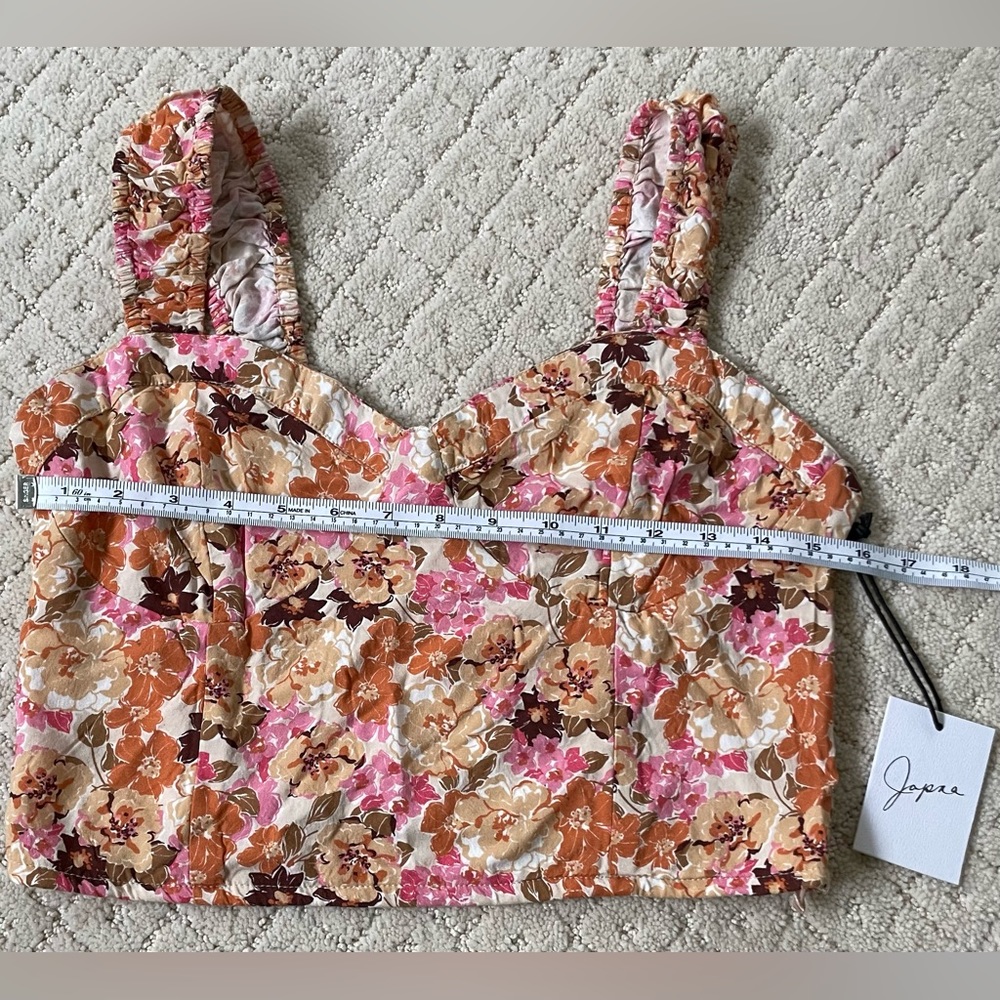 JAPNA Floral Crop Top Size L - Picture 4 of 5